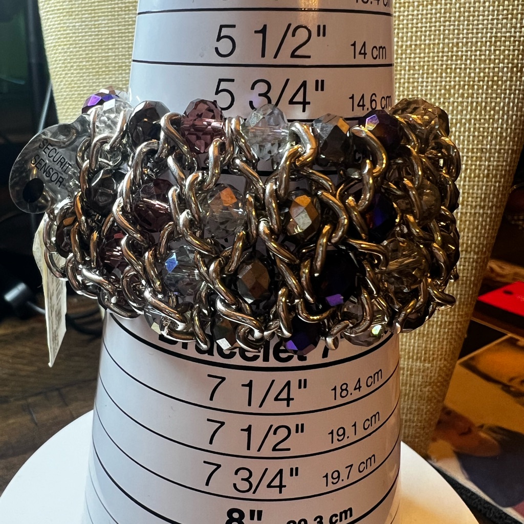Nwt Style Co Multi-Color Crystal Chain Stretch Bracelet - Women Jewelry 18$
